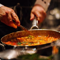 cooking food